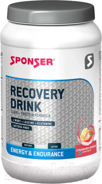 Изображение товара Гейнер Sponser Recovery Drink / 80276 (1200г, клубника-банан)