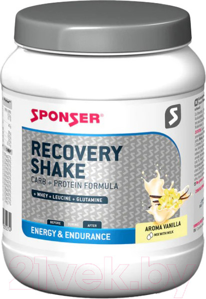 Изображение товара Гейнер Sponser Recovery Shake / 80305 (900г, ваниль)