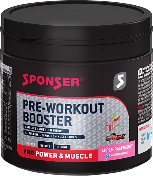 Изображение товара Предтренировочный комплекс Sponser Pre-Workout Booster / 81049 (256г, яблоко-малина)
