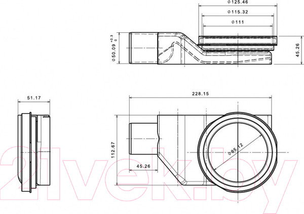 Изображение товара Трап для душа Bettoserb Frameless 950 / 13701234-NEW (328844)