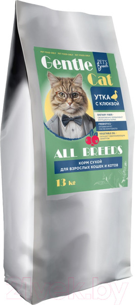 Изображение товара Сухой корм для кошек Pet's Brunch ДжентлКЭТ Утка с клюквой (13кг)