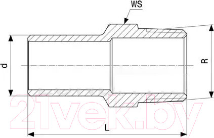 Изображение товара Муфта Viega Profipress НР 22x1/2" 119676