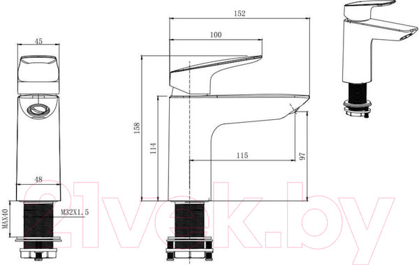 Изображение товара Смеситель Aquatek Вега AQ1010CR