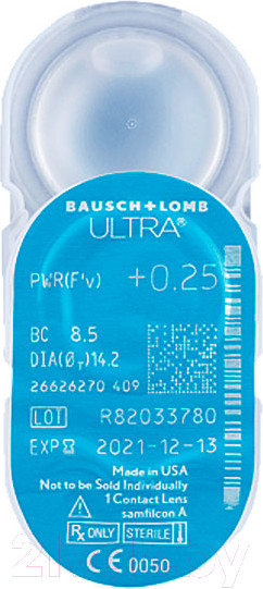 Изображение товара Комплект контактных линз Ultra Bausch Sph-10.50 R8.5 (6шт)