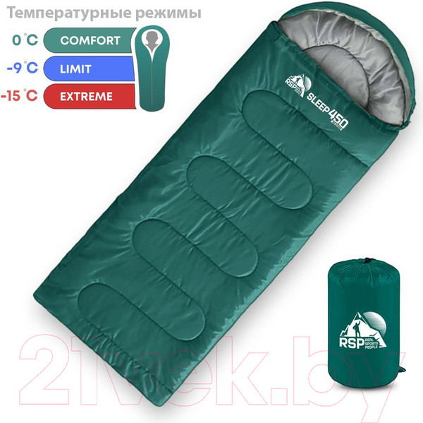 Изображение товара Спальный мешок RSP Outdoor Sleep 450 / SB-SLE-450-GN-R (зеленый)