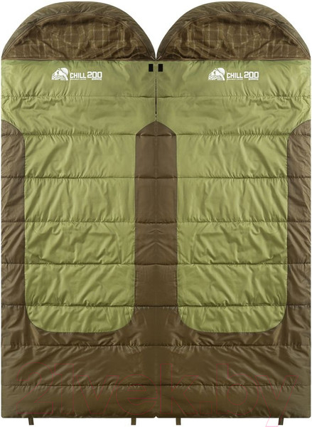 Изображение товара Спальный мешок RSP Outdoor Chill 200 / SB-СH-2Х100-GNBR-R (зеленый/коричневый)
