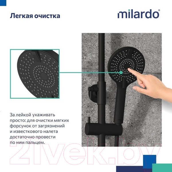 Изображение товара Лейка ручного душа Milardo Rora ROR4FBRM18