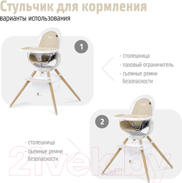 Изображение товара Стульчик для кормления Nuovita Gourmet G2 (бежевый)