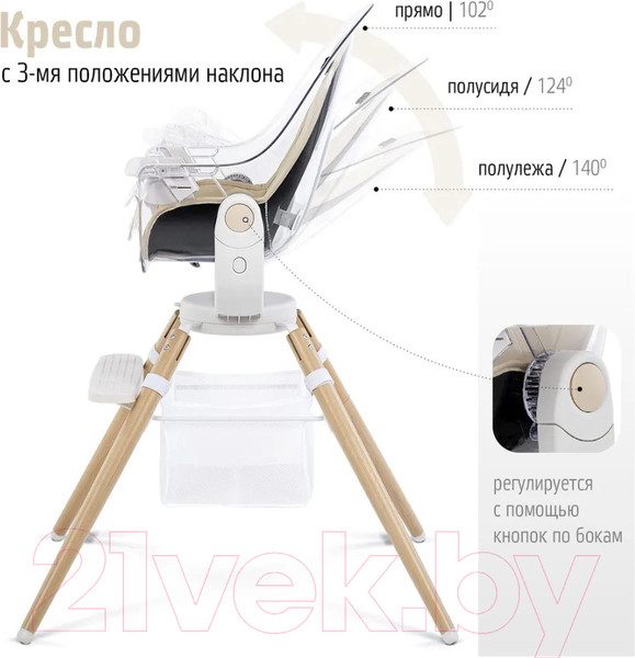 Изображение товара Стульчик для кормления Nuovita Gourmet G2 (бежевый)