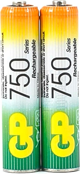 Изображение товара Комплект аккумуляторов GP Batteries 75AAAHC-2DECRC2 ААА (2шт)