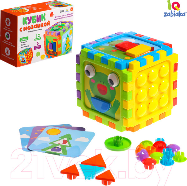 Изображение товара Развивающий игровой набор Zabiaka IQ Кубик с мозаикой / 9908684