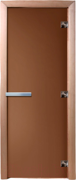 Изображение товара Стеклянная дверь для бани/сауны Doorwood 70x190 / DW00021 (бронза матовая)