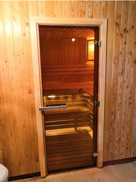 Изображение товара Стеклянная дверь для бани/сауны Doorwood 70x190 / DW00016 (бронза)