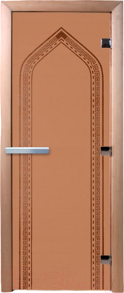 Изображение товара Стеклянная дверь для бани/сауны Doorwood Арка 70x190 / DW01335 (бронза матовый)