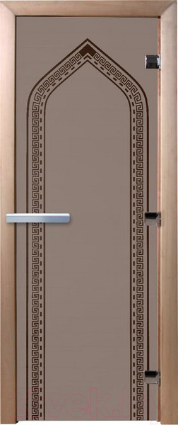 Изображение товара Стеклянная дверь для бани/сауны Doorwood Арка 70x190 / DW02831 (графит матовый)