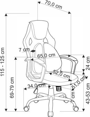 Изображение товара Кресло офисное Halmar Jensen (черный/серый/красный)