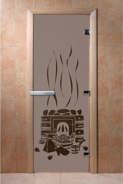 Изображение товара Стеклянная дверь для бани/сауны Doorwood Банька 70x190 / DW03019 (графит матовый)