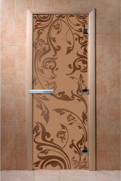 Изображение товара Стеклянная дверь для бани/сауны Doorwood Венеция 70x190 / DW01040 (бронза матовый)