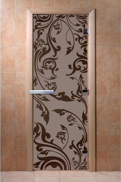 Изображение товара Стеклянная дверь для бани/сауны Doorwood Венеция 70x190 / DW02929 (графит матовый)