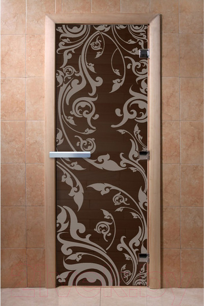 Изображение товара Стеклянная дверь для бани/сауны Doorwood Венеция 70x190 / DW02926 (графит)