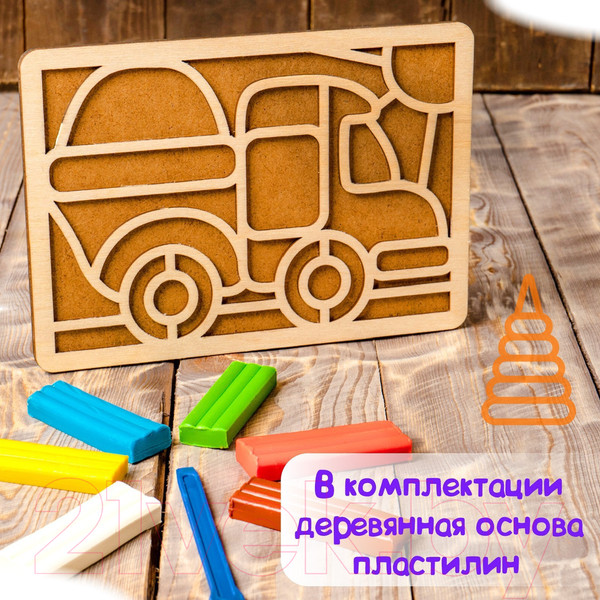 Изображение товара Набор для творчества Лесная мастерская Пластилиновые картинки. Машина / 5573054