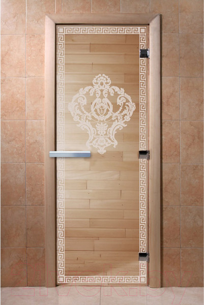 Изображение товара Стеклянная дверь для бани/сауны Doorwood Версаче 70x190 / DW01318 (прозрачный)