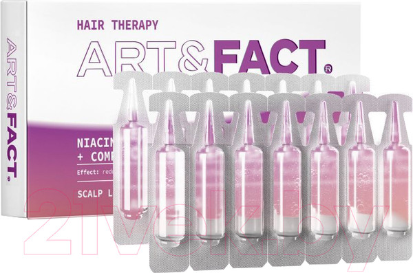 Изображение товара Ампулы для волос Art&Fact Niacinam 1.5% + Hexapeptide-11 + Complex Of Extracts (14x5мл)