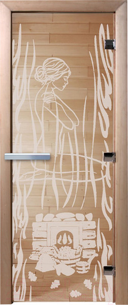 Изображение товара Стеклянная дверь для бани/сауны Doorwood Волшебный пар 70x190 / DW01496 (прозрачный)