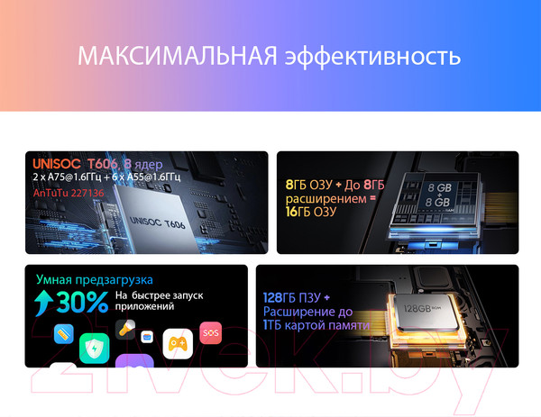 Изображение товара Планшет Blackview Tab 80 8GB/128GB LTE / TAB 80_NG8 (сумеречный серый)