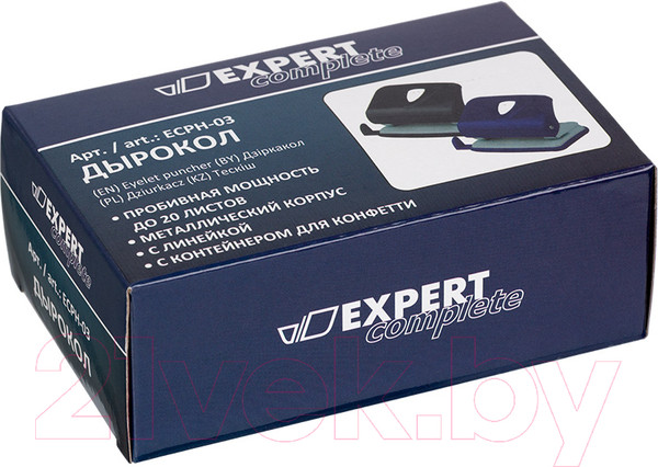 Изображение товара Дырокол Expert Complete ECPH-03 (черный)