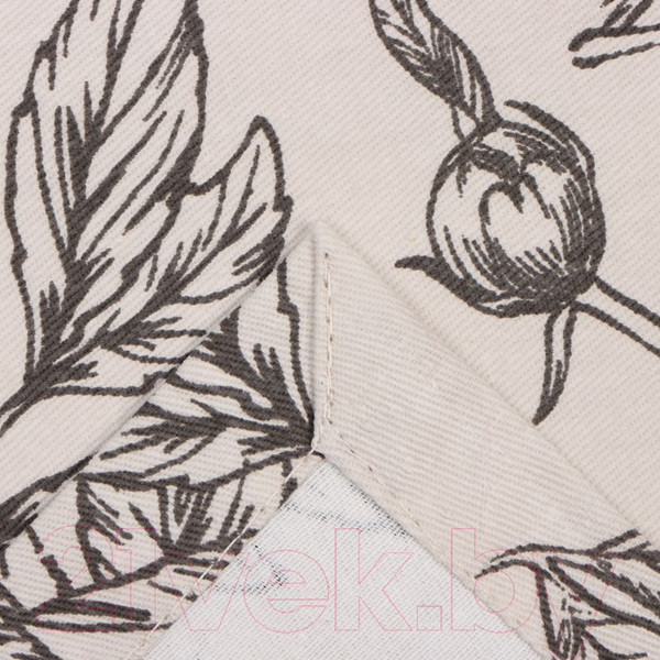 Изображение товара Комплект штор Этель Black Flowers / 10283368 (149x180, 2шт, с подхватами)