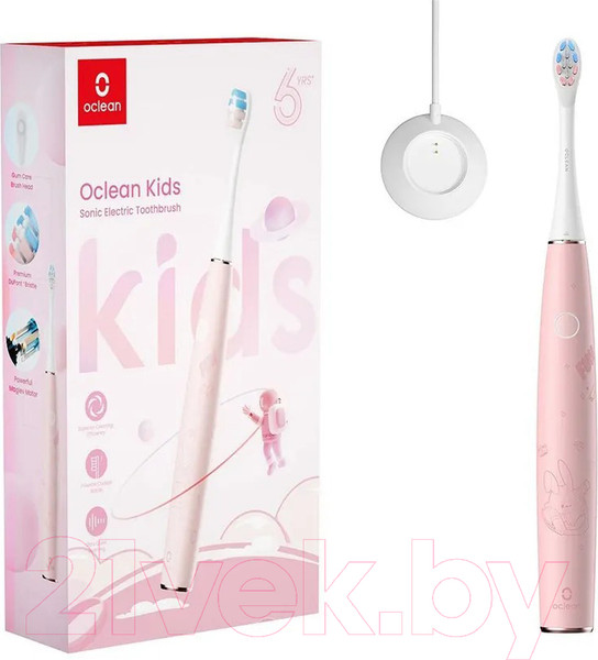 Изображение товара Детская звуковая зубная щетка Oclean Kids (розовый)