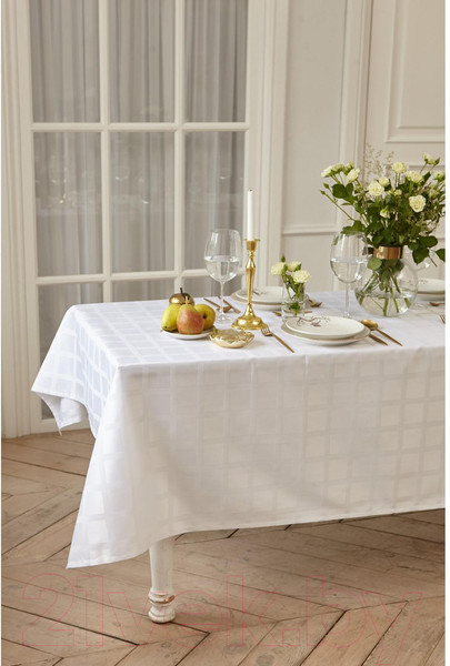 Изображение товара Скатерть Этель Geometry / 6974074 (белый)