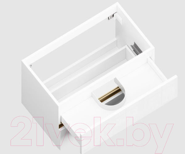 Изображение товара Тумба под умывальник ЗОВ Лира 70 / L70MW0MWGVA (белый глянец)