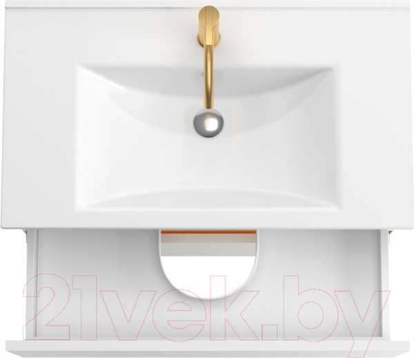 Изображение товара Тумба под умывальник ЗОВ Лира 70 / L70MW0MWGVA (белый глянец)
