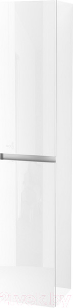 Изображение товара Шкаф-пенал для ванной ЗОВ Лира 150 / LP150MW0MWGVA (белый глянец)