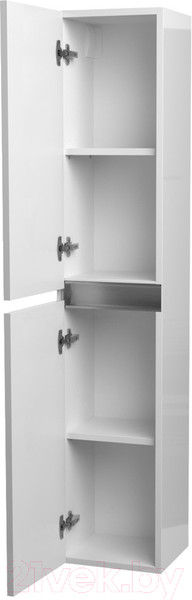 Изображение товара Шкаф-пенал для ванной ЗОВ Лира 150 / LP150MW0MWGVA (белый глянец)