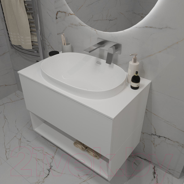 Изображение товара Столешница для тумбы в ванную ЗОВ CLDSP18W595458C1 (белый)