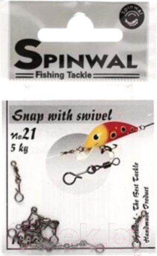 Изображение товара Набор вертлюгов рыболовных Spinwal Snap With Swivel Size 21 / 116490 (10шт)
