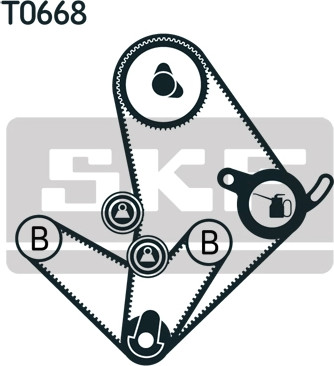 Изображение товара Комплект ремня ГРМ SKF VKMA95014