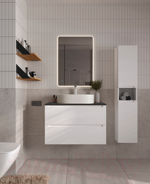 Изображение товара Столешница для тумбы в ванную ЗОВ CLDSP18H695458C2 (антрацит)