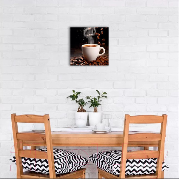 Изображение товара Картина на стекле Stamprint Кофейное удовольствие KT067 (30x30)