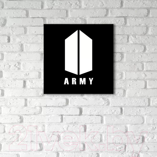 Изображение товара Картина на стекле Stamprint Army ID002 (30x30)