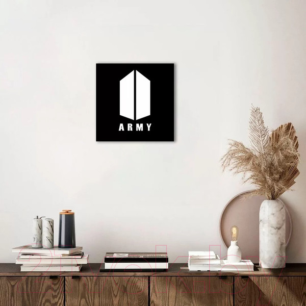 Изображение товара Картина на стекле Stamprint Army ID002 (30x30)