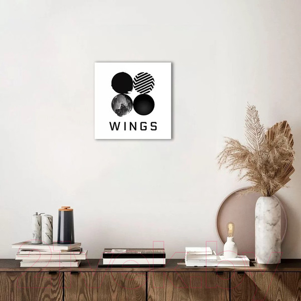 Изображение товара Картина на стекле Stamprint Wings ID003 (30x30)