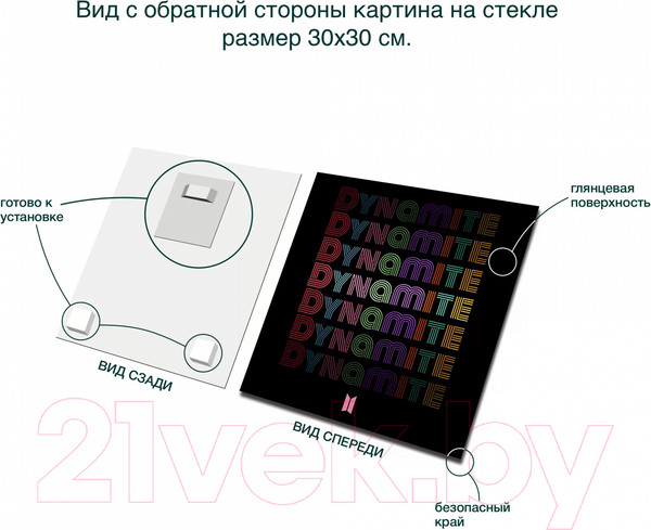 Изображение товара Картина на стекле Stamprint Dynamite ID007 (30x30)