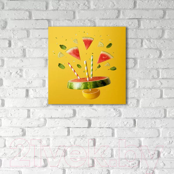 Изображение товара Картина на стекле Stamprint Фейерверк фруктов 2 KT062 (30x30)