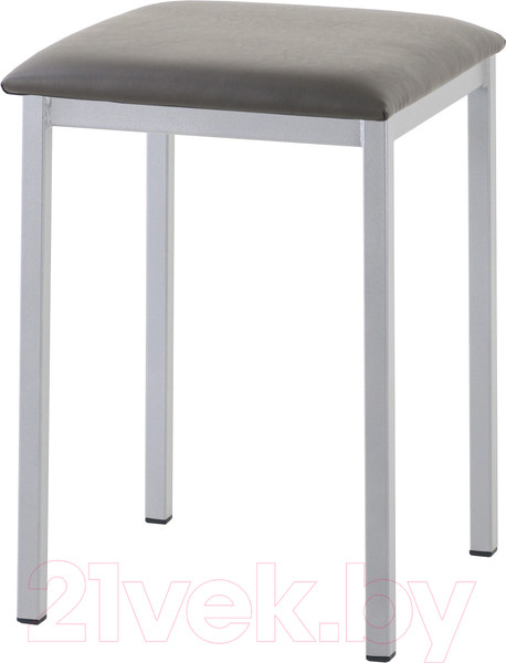 Изображение товара Табурет AMC Comfort 7 Г К5.8 (кожзам серый/коричневый/серебристый)