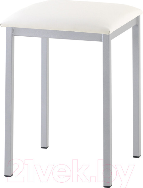 Изображение товара Табурет AMC Comfort 7 Г К5.12 (кожзам белый/серебристый)