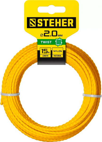 Изображение товара Леска для триммера Steher Квадратная 2мм 15м / 75020-2.0
